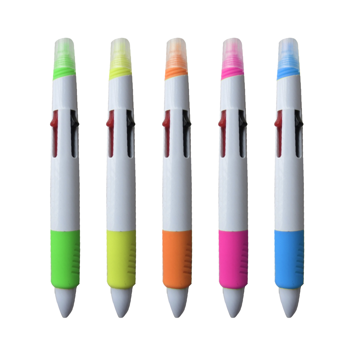 Multicolour Plastic Pen with Highlighter